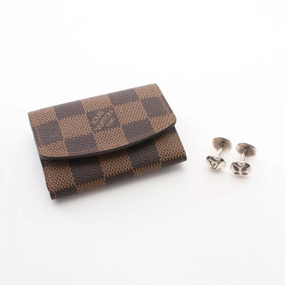LOUIS VUITTON cufflinks M30976 SV925 silver Used unisex LV - Picture 3 of 7